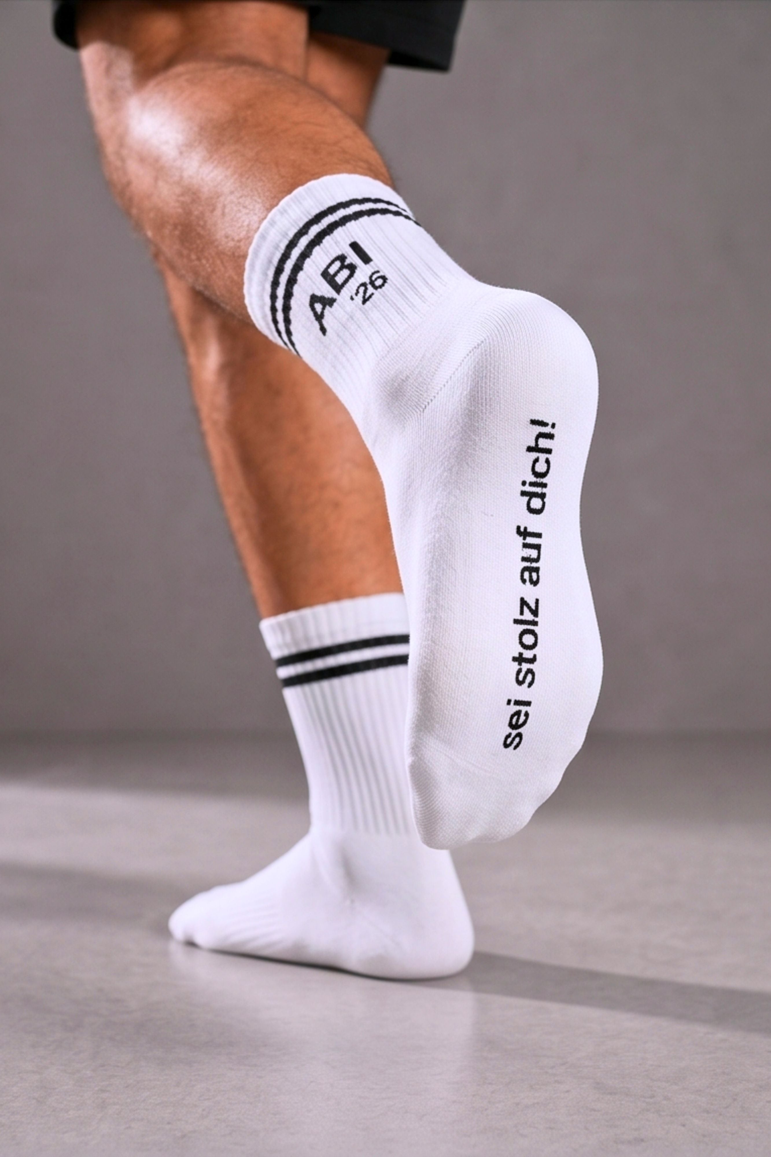 ABI '26 - weiß/schwarz - dailysocks.berlin
