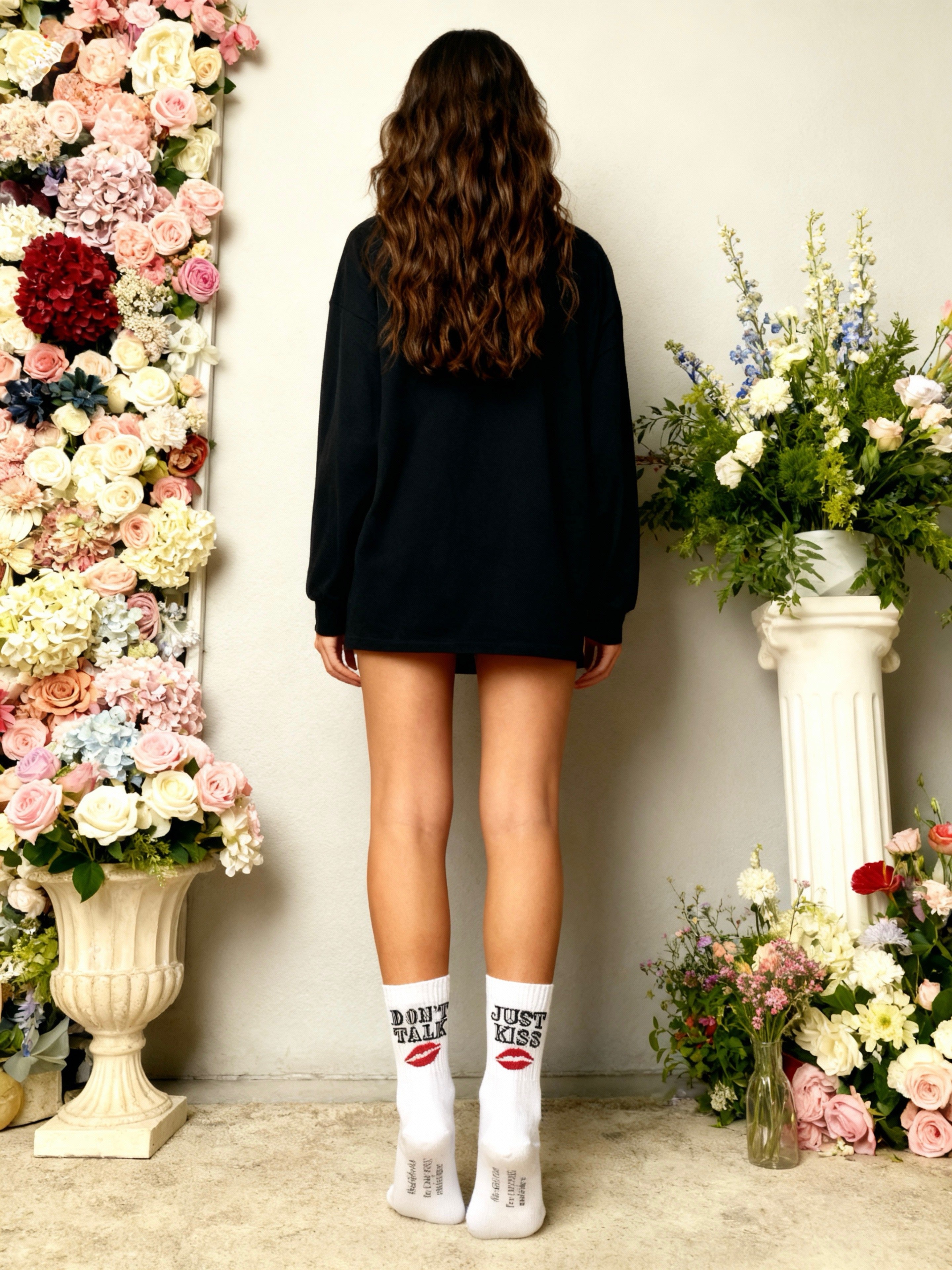 JUST KISS - weiß - dailysocks.berlin