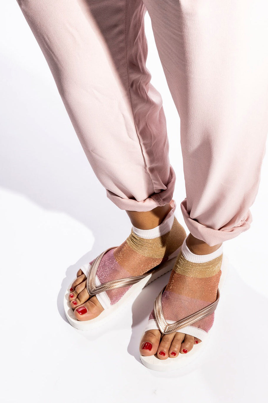 PEEPTOE 1.0 - wassermelone - dailysocks.berlin