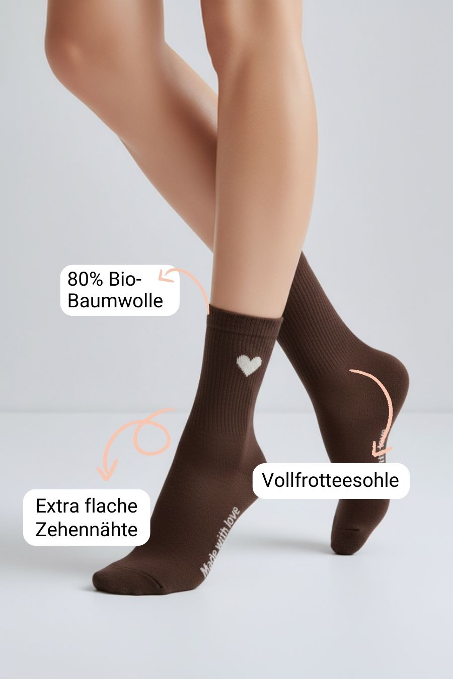 HIÄRTKEN 1.0 - butter - dailysocks.berlin