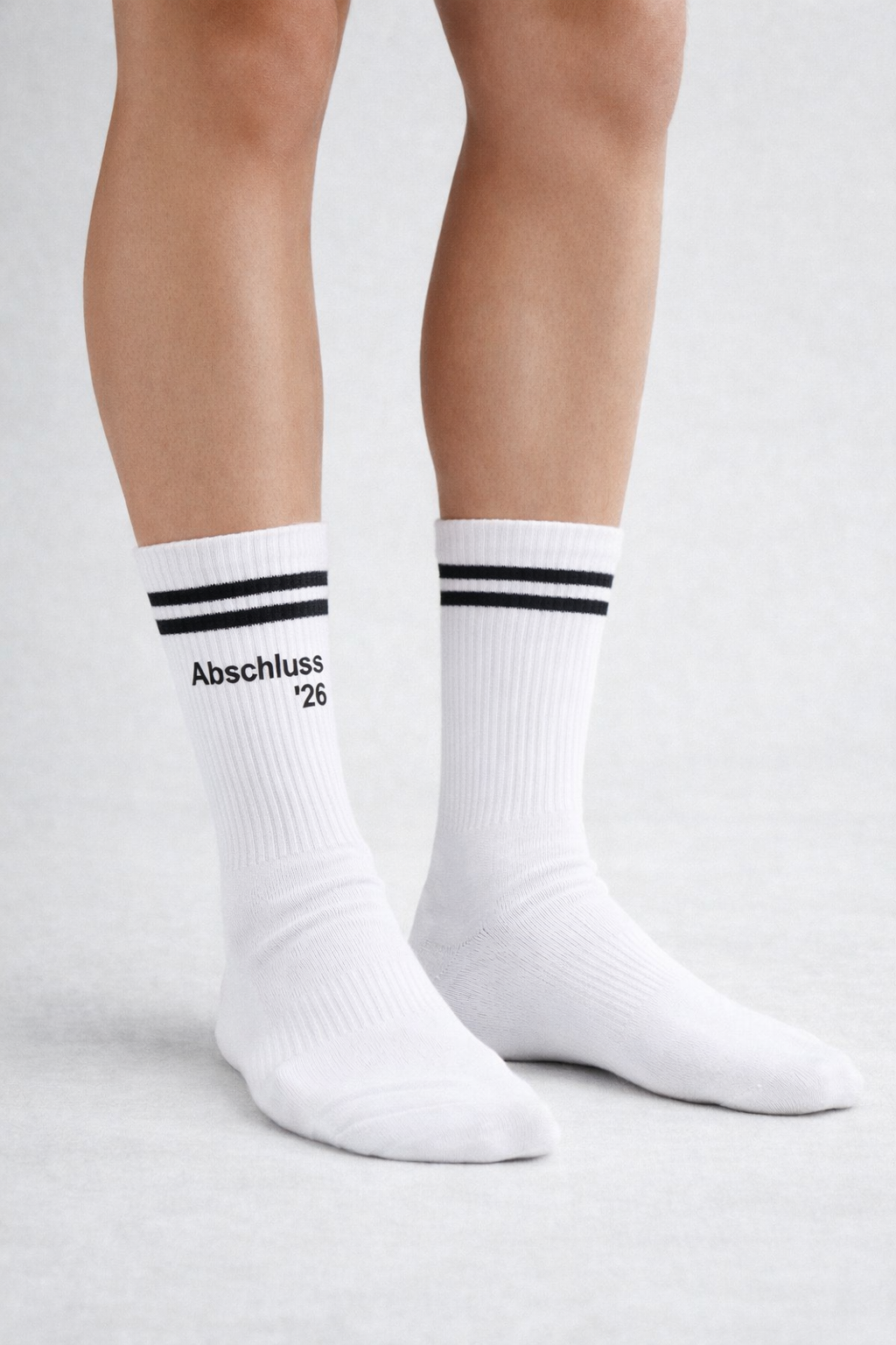 Abschluss '26 - weiß/schwarz - dailysocks.berlin