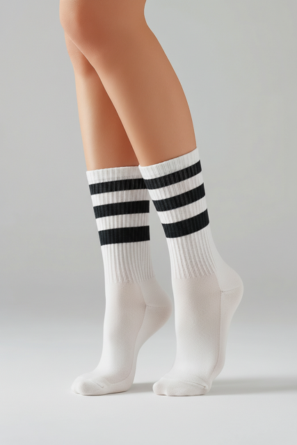 ANGELIQUE 1.0 - weiß/schwarz - dailysocks.berlin