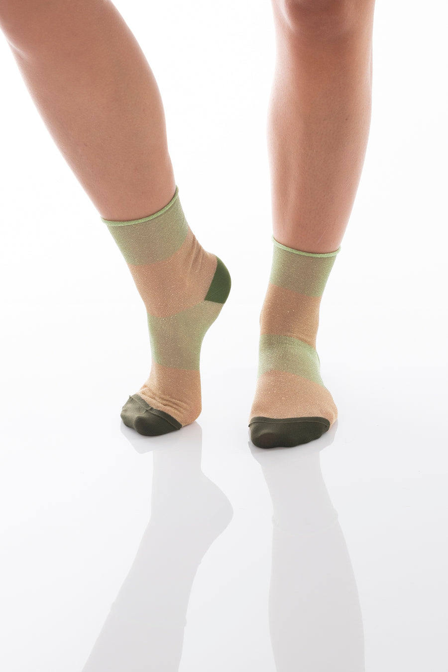 Sommersocke BELLA gold, Seitenansicht