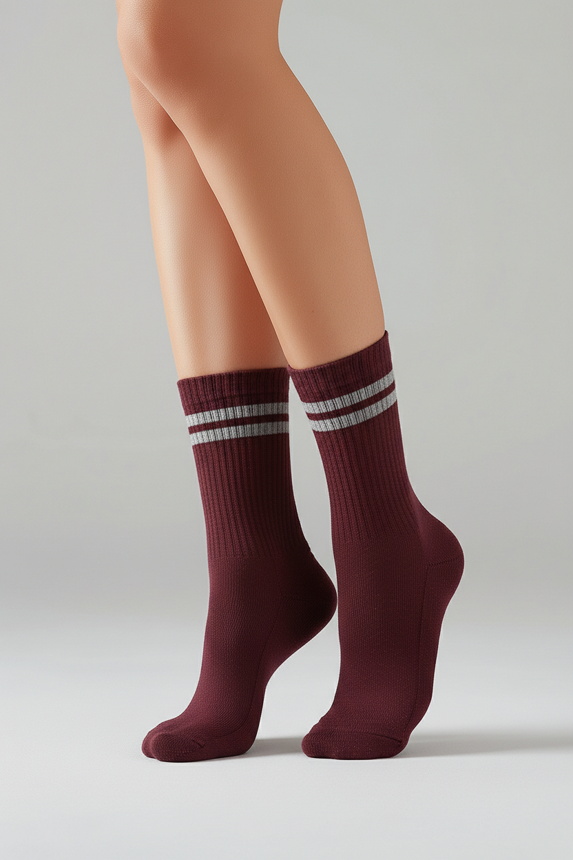BERRY - bordeaux/silber - dailysocks.berlin