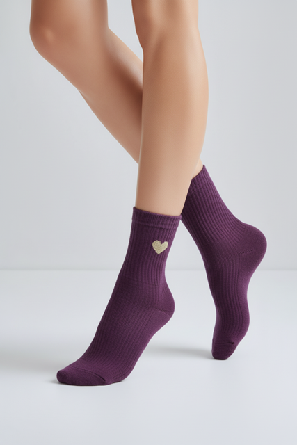 HIÄRTKEN 1.0 - burgund - dailysocks.berlin