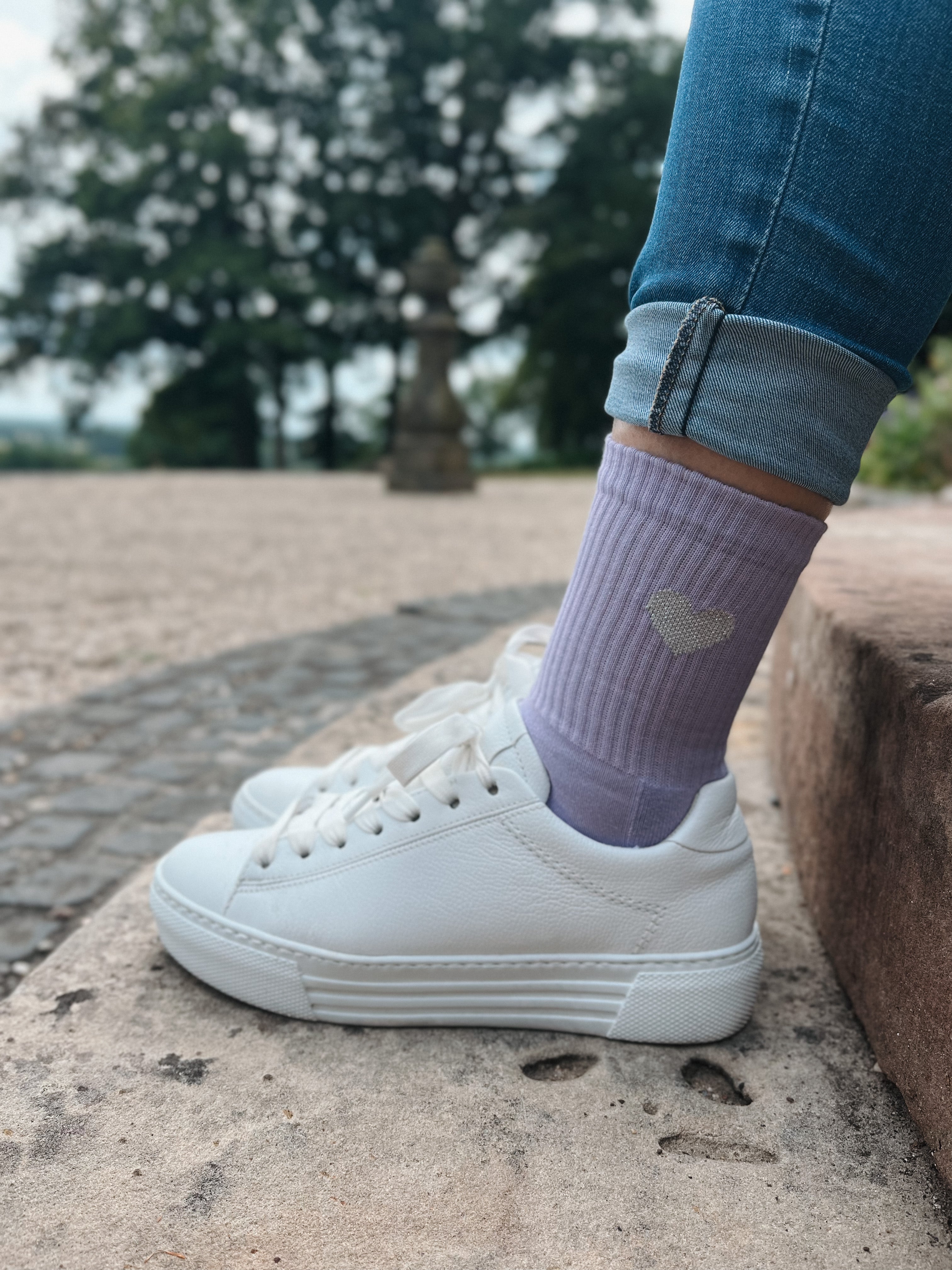 HIÄRTKEN 1.0 - lavendel - dailysocks.berlin