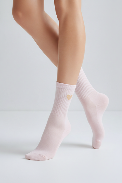 HIÄRTKEN 1.0 - rosa - dailysocks.berlin