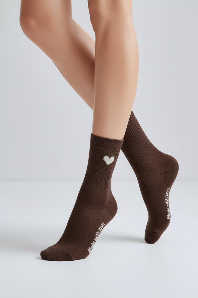 HIÄRTKEN 1.0 - schoko - dailysocks.berlin
