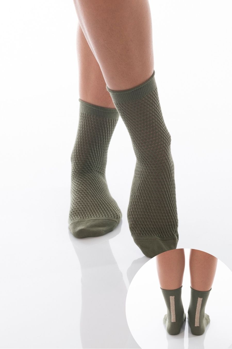 Sommersocke oliv THERESA