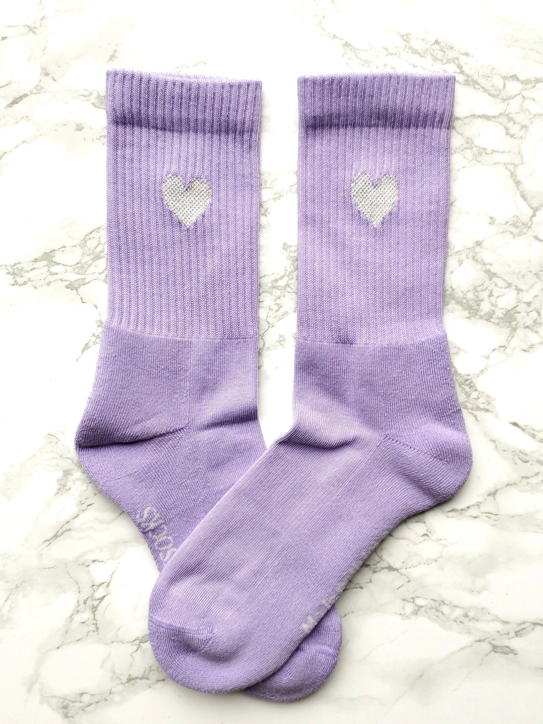 HIÄRTKEN 1.0 - lavendel - dailysocks.berlin