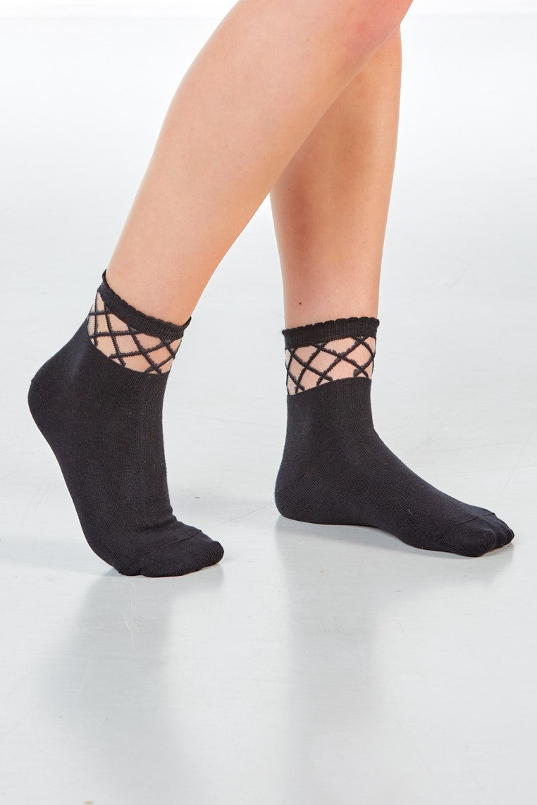 SARAH Karo - schwarz - dailysocks.berlin