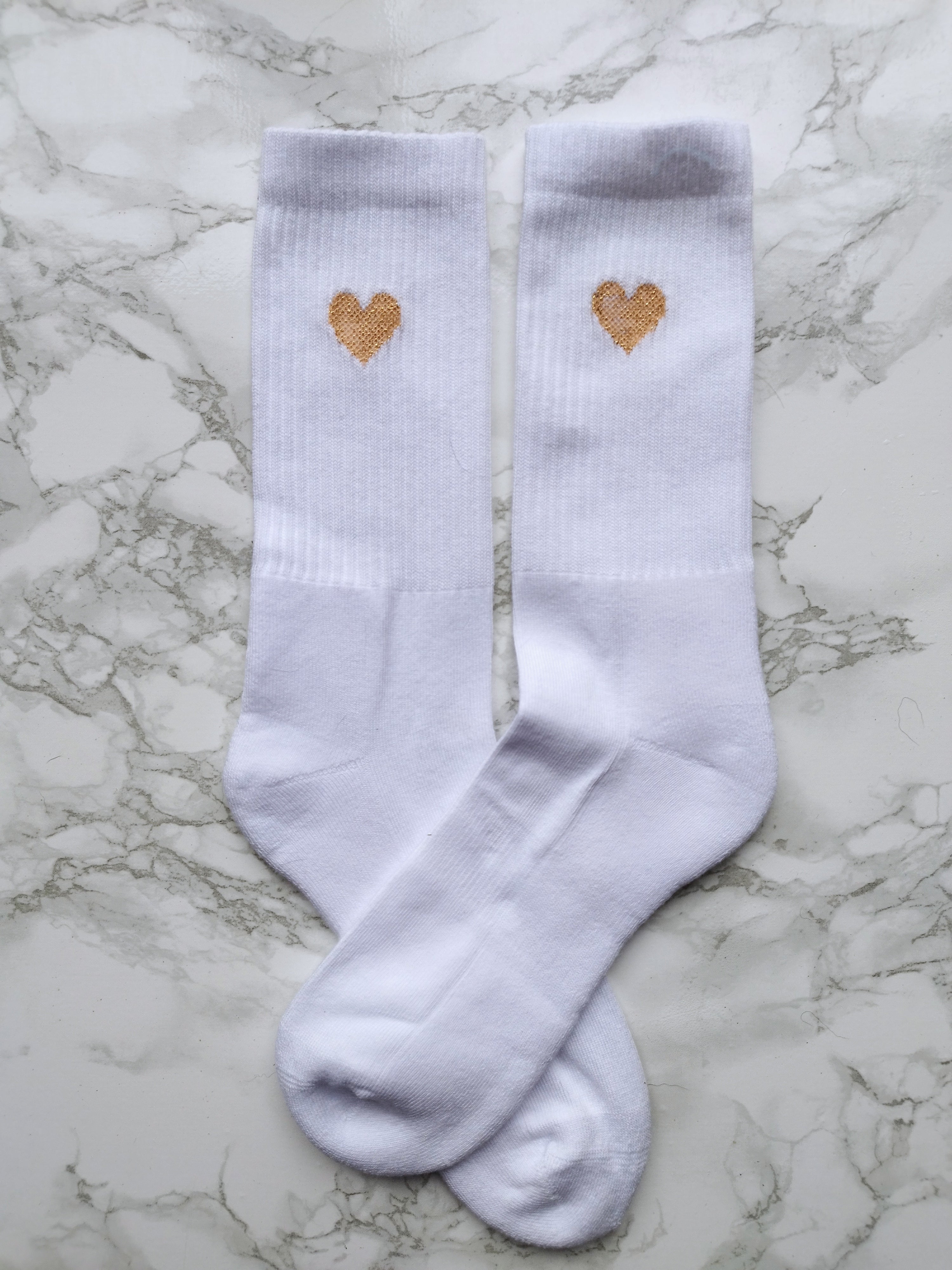 Tennissocke weiß/gold