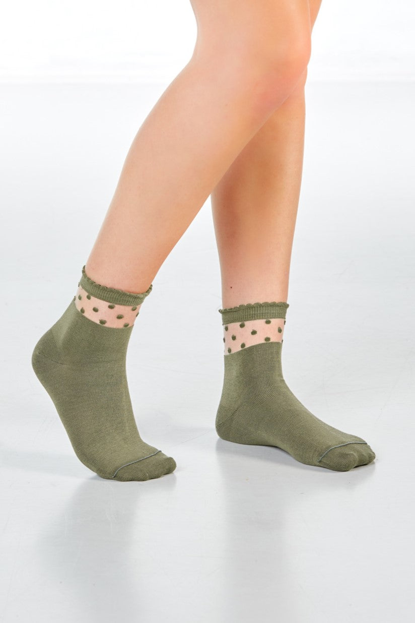SARAH Dots - oliv