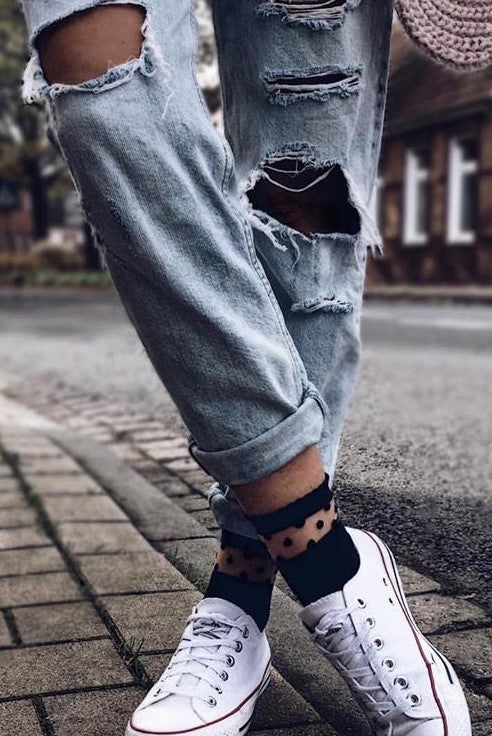 SARAH Dots - schwarz - dailysocks.berlin