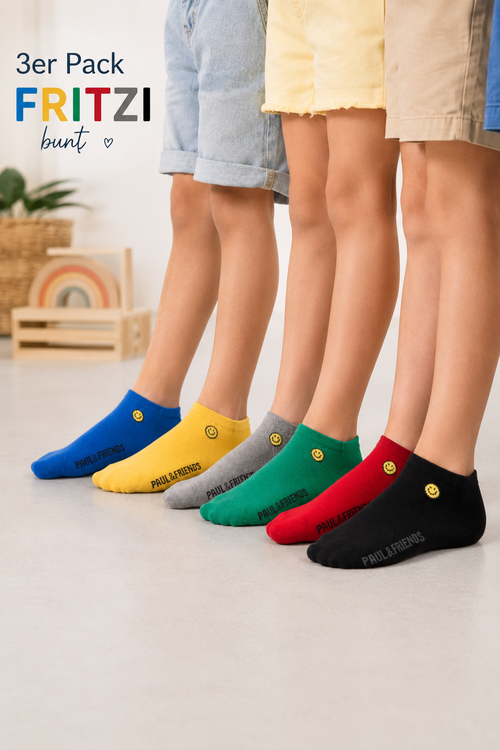 3er Pack FRITZI, bunt