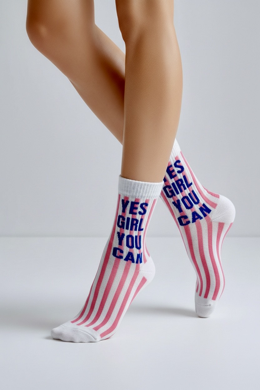 YES GIRL - rosa - dailysocks.berlin