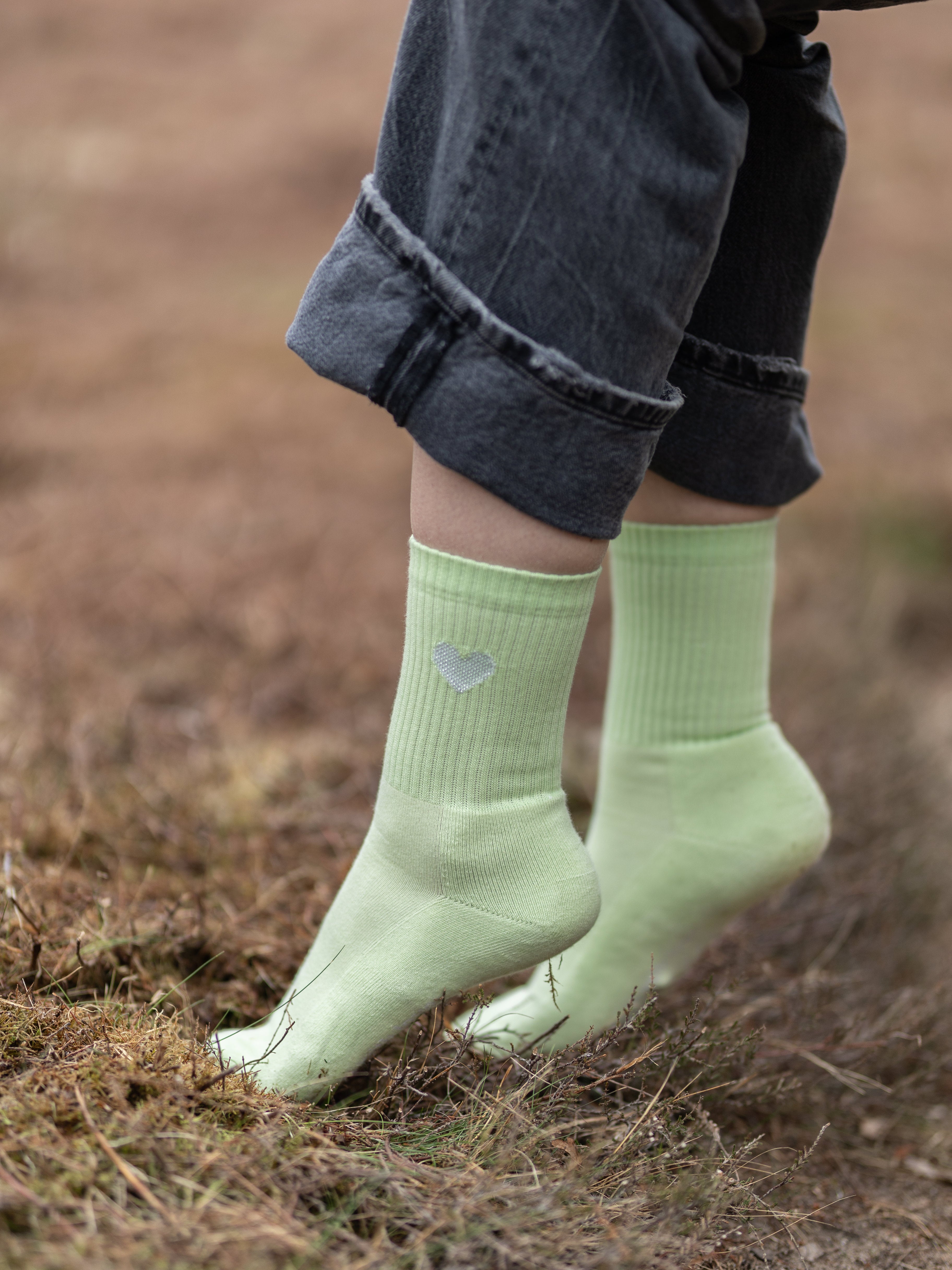HIÄRTKEN 1.0 - salbei - dailysocks.berlin