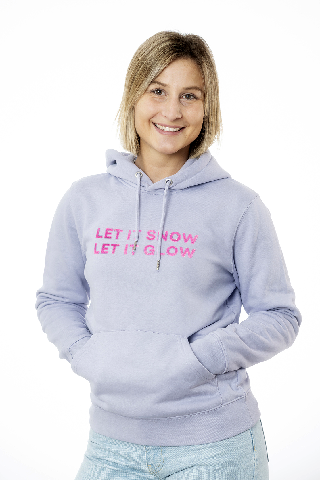 DAILYSOCKS Hoodie LET IT SNOW - flieder