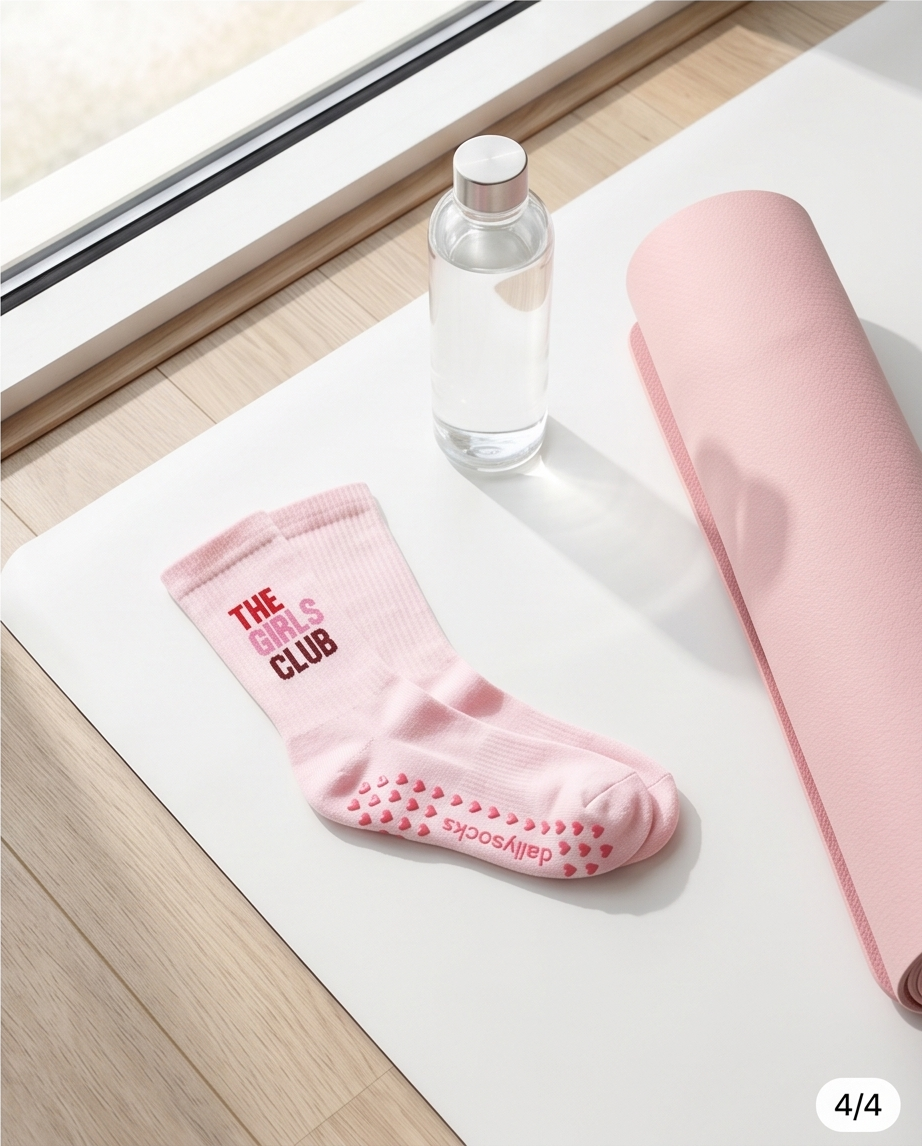 THE GIRLS CLUB GRIP - rosa - dailysocks.berlin