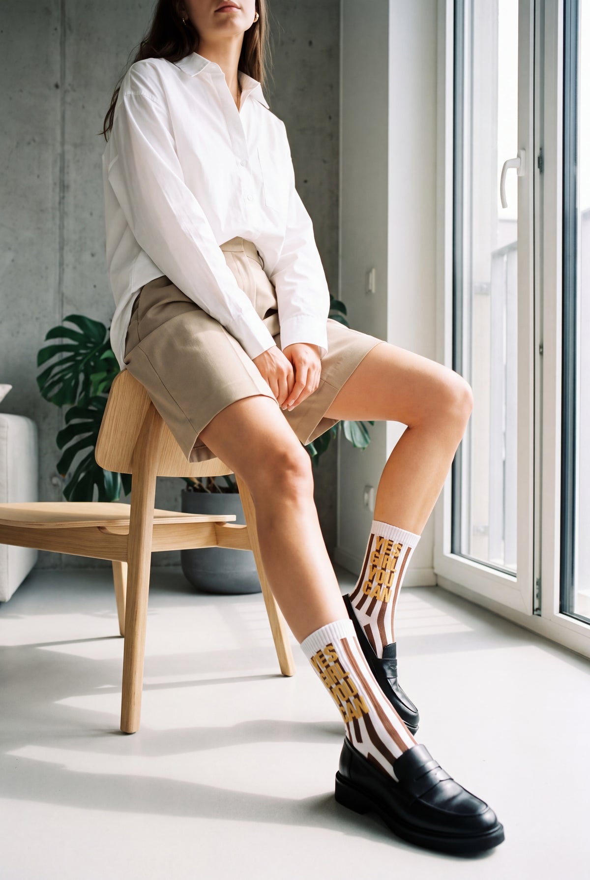 YES GIRL - schoko - dailysocks.berlin