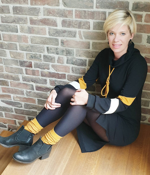 CHARLOTTE - Glitzernder Viskosekniestrumpf - dailysocks.berlin