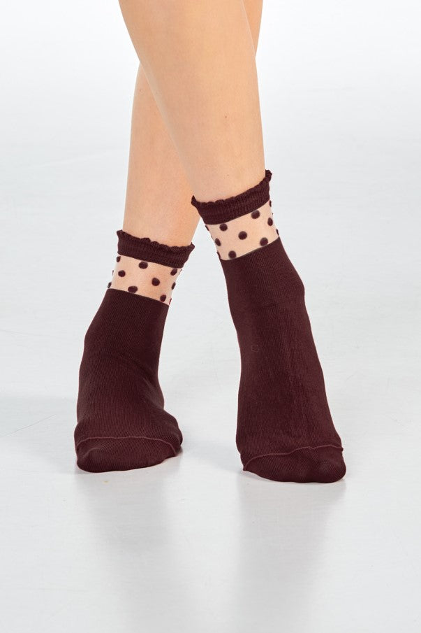 SARAH Dots - beere - dailysocks.berlin