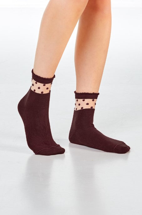 SARAH Dots - beere - dailysocks.berlin